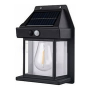 ionze Solar Wall Lights Outdoor, Dusk to Dawn Motion Sensor Lights Waterproof, Solar Porch Lights for Patio, Garage, Shed (Black)